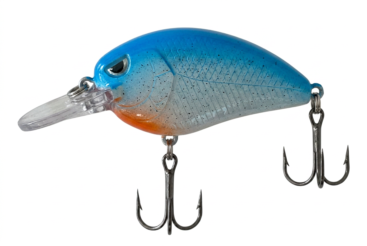 Crank Bait- Blue, White & Orange